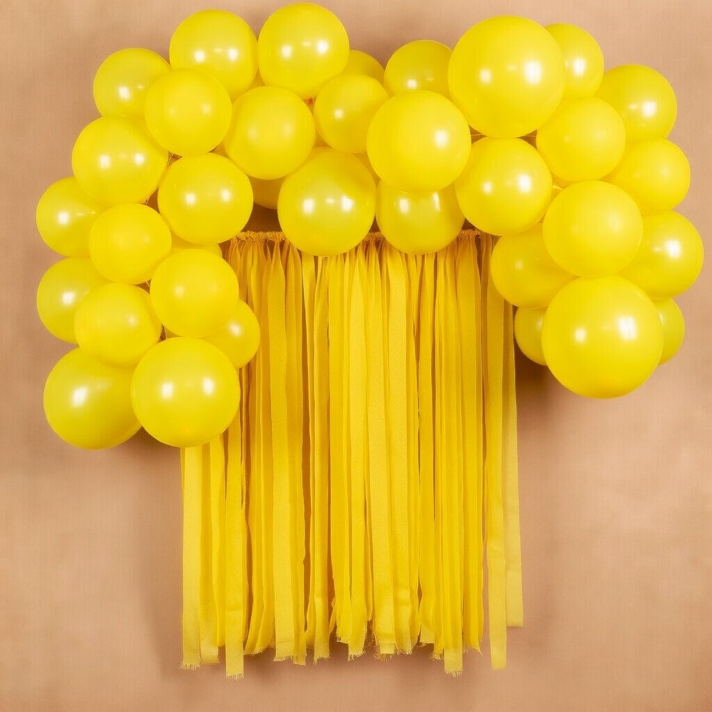 Yellow Crepe Paper Streamers 4 Rolls 328ft, Pack of Party Streamers for Party Decorations, Crepe Paper for Birthday, Baby Shower, Wedding Party Decorations (1.8 Inch x 82 Ft/Roll) Vatoyum Balloons