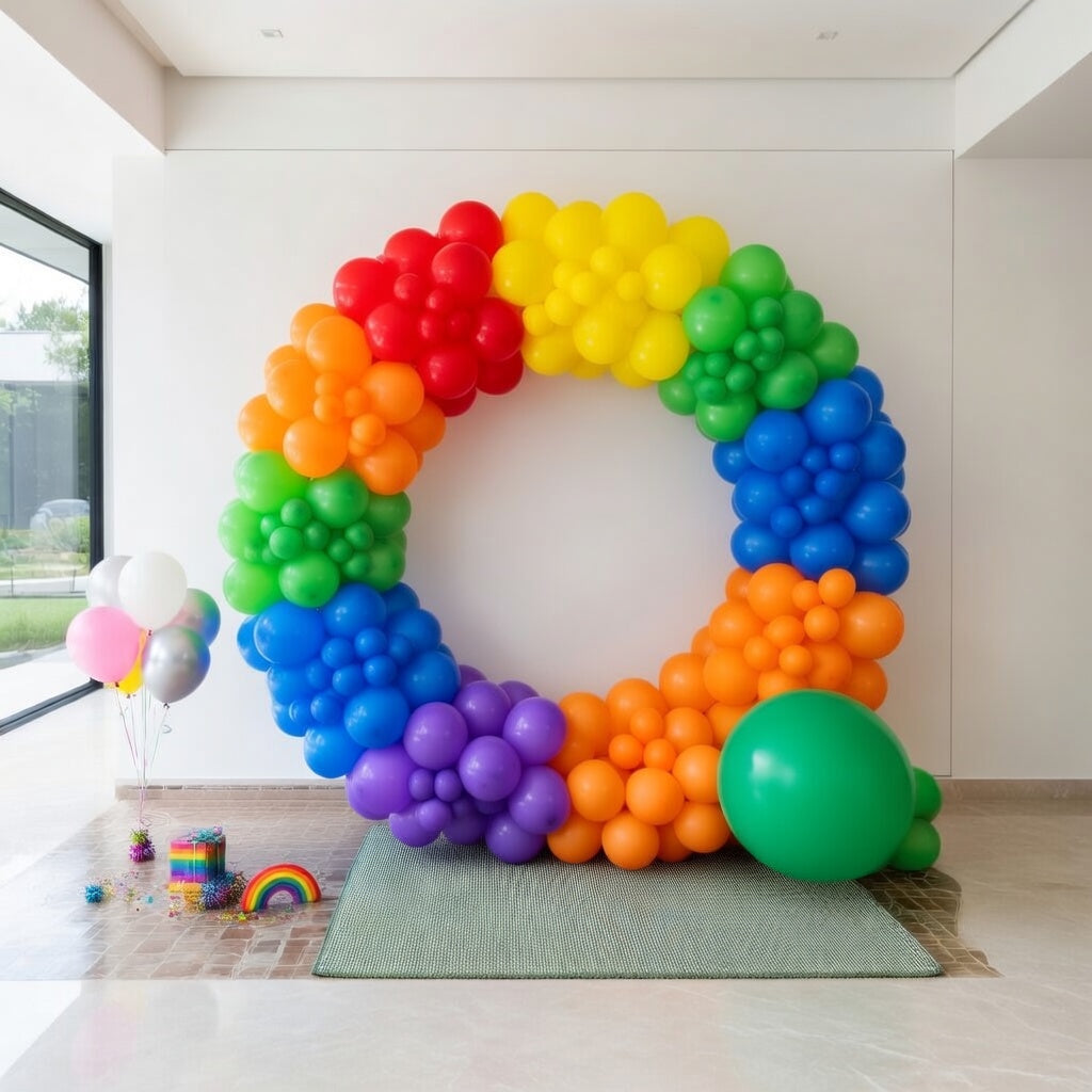 Rainbow Balloon Arch Kit Garland 100 pcs Different Sizes of 36 18 12 10 5 Inch Multicolor Latex Colorful Balloons Assorted Primary Colors for Graduation Baby Shower Birthday Party Decorations Vatoyum Balloons