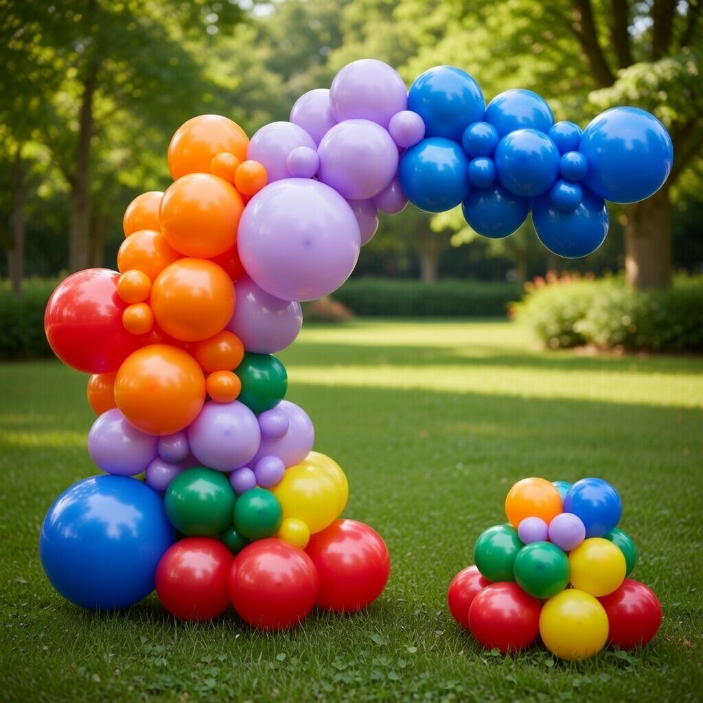 Rainbow Balloon Arch Kit Garland 100 pcs Different Sizes of 36 18 12 10 5 Inch Multicolor Latex Colorful Balloons Assorted Primary Colors for Graduation Baby Shower Birthday Party Decorations Vatoyum Balloons