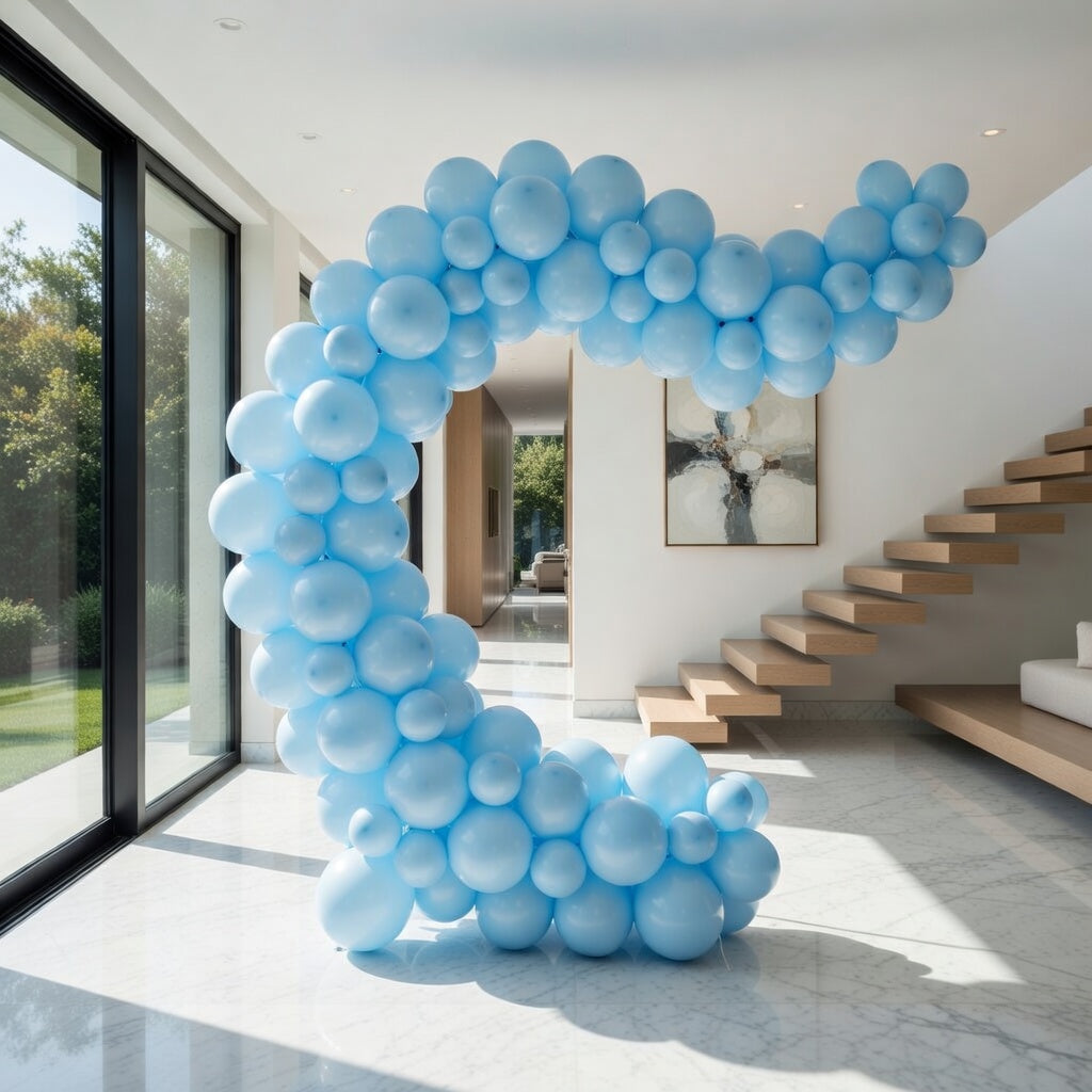 Light Blue Balloons 50 pcs 12 Inch Baby Pastel Sky Aqua Blue Latex Helium Balloons for Graduation Baby Shower Gender Reveal Wedding Under the Sea Birthday Party Decorations Vatoyum Balloons
