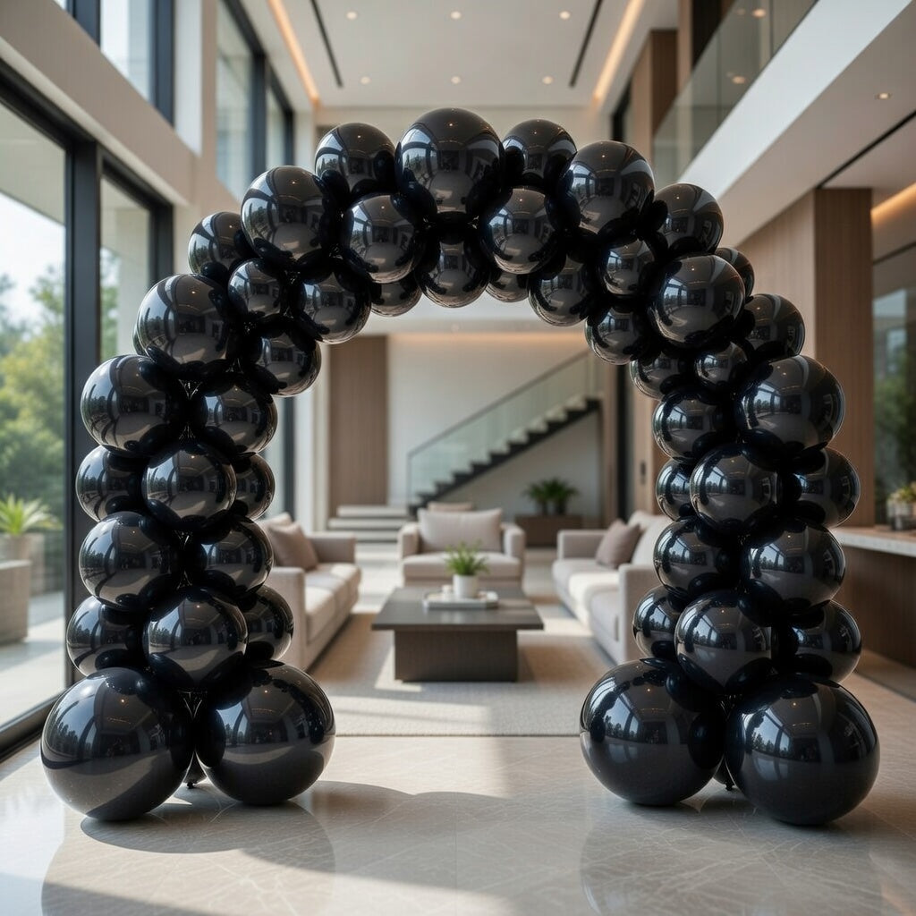 Black Balloons 140 pcs Different Sizes of 18 12 10 5 Inch Black Balloons Arch Kit Garland for Baby Shower Birthday Graduation Casino Gaming Anniversary Retirement Party Decorations Vatoyum Balloons