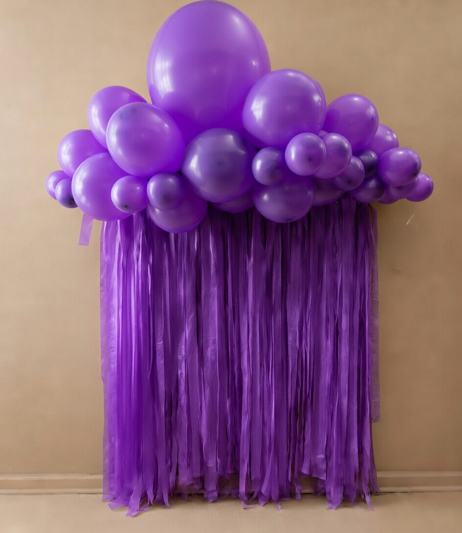 Purple Crepe Paper Streamers 4 Rolls 328ft, Pack of Party Streamers for Party Decorations, Crepe Paper for Birthday, Baby Shower, Wedding Party Decorations (1.8 Inch x 82 Ft/Roll) Vatoyum Balloons
