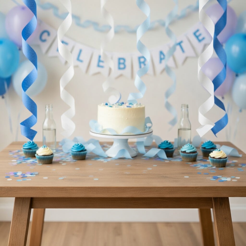 Blue Crepe Paper Streamers 8 Rolls 656 ft Crepe Paper Decorations for Birthday Party, Baby Shower or Reunion (Blue Gradient) Vatoyum Balloons