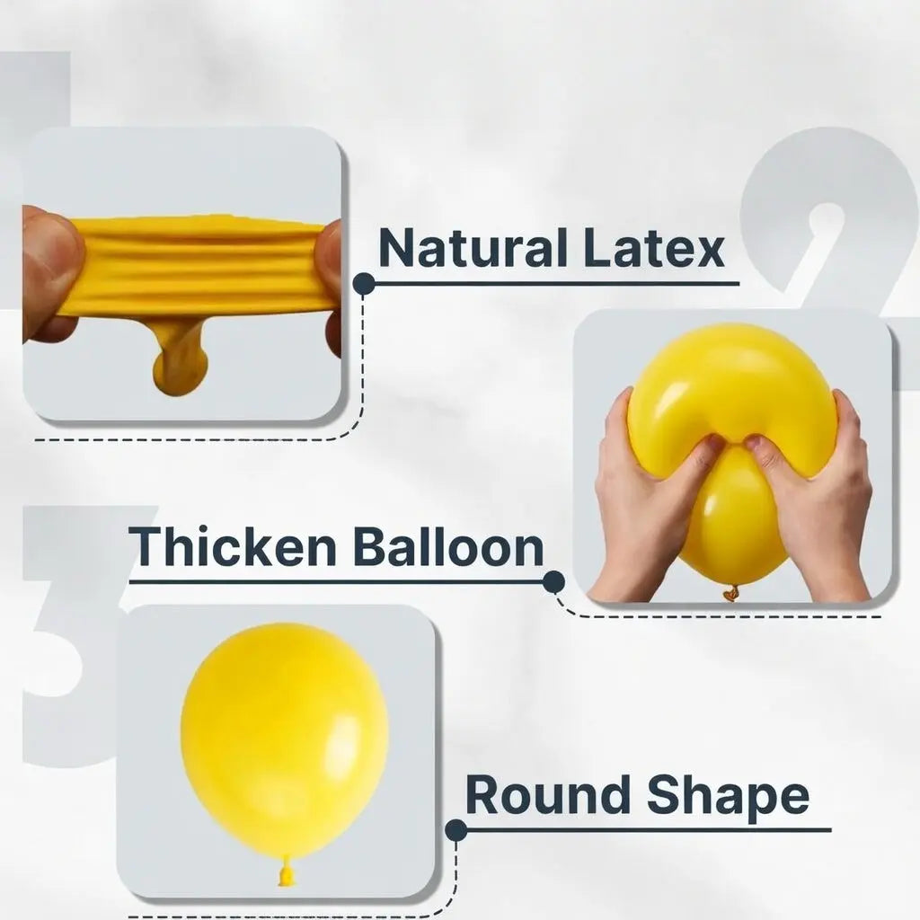 Yellow Balloons 140pcs Different Sizes of 18 12 10 5 Inch Matte Yellow Latex Balloon Arch Kit Garland for Easter Bee Baby Shower Sunflower Birthday Graduation Party Decorations Vatoyum Balloons