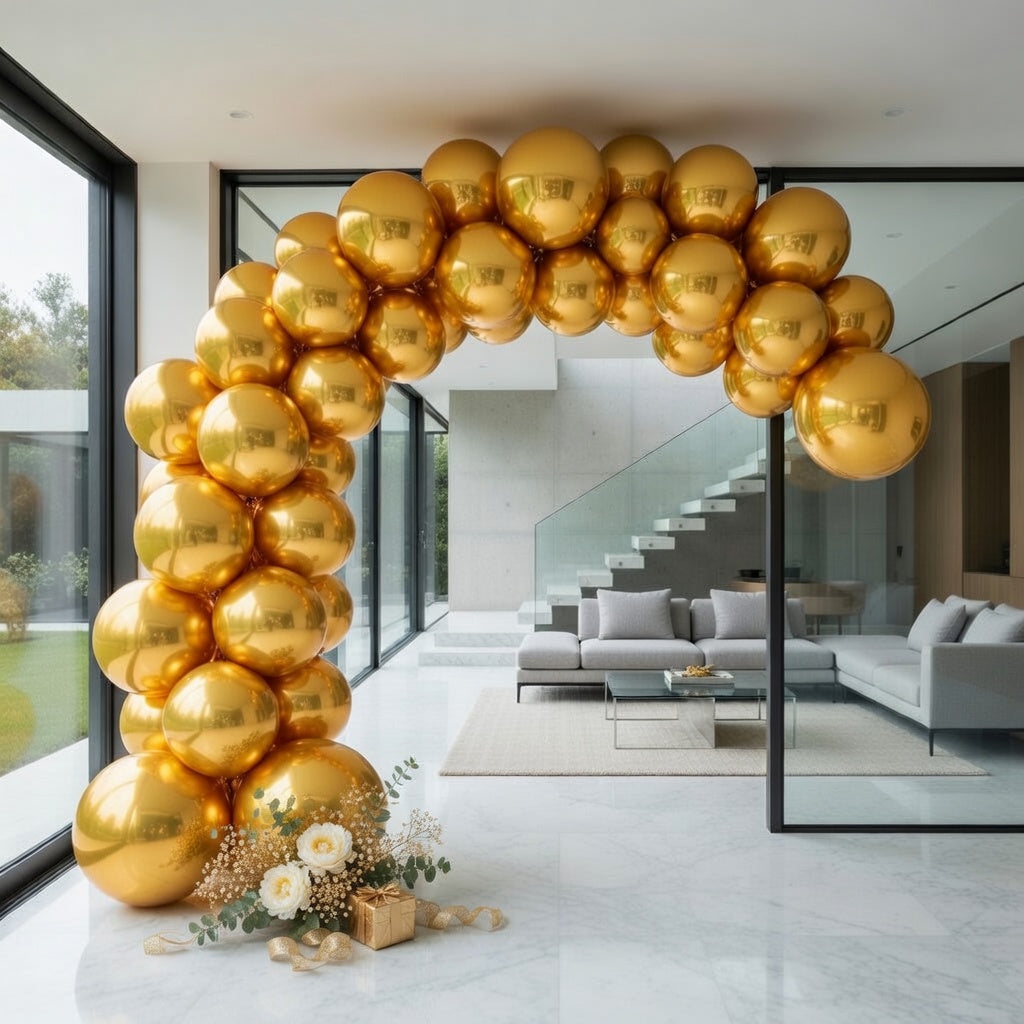 Gold Balloons 50pcs 12 Inch Gold Latex Helium Balloons for Birthday Wedding Anniversary Baby Shower Graduation Bachelorette Retirement Engagement Tea Casino Disco Party Decorations Vatoyum Balloons