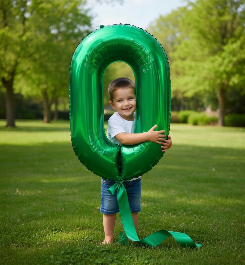 Green Number Balloon 40 Inch, 0 Number Balloons, 10 20 30 40 50 Numbers Balloon Birthday Decorations, Green Party Supplies for Women Men, St. Patrick's Day Games Theme Birthday Decorations Vatoyum Balloons