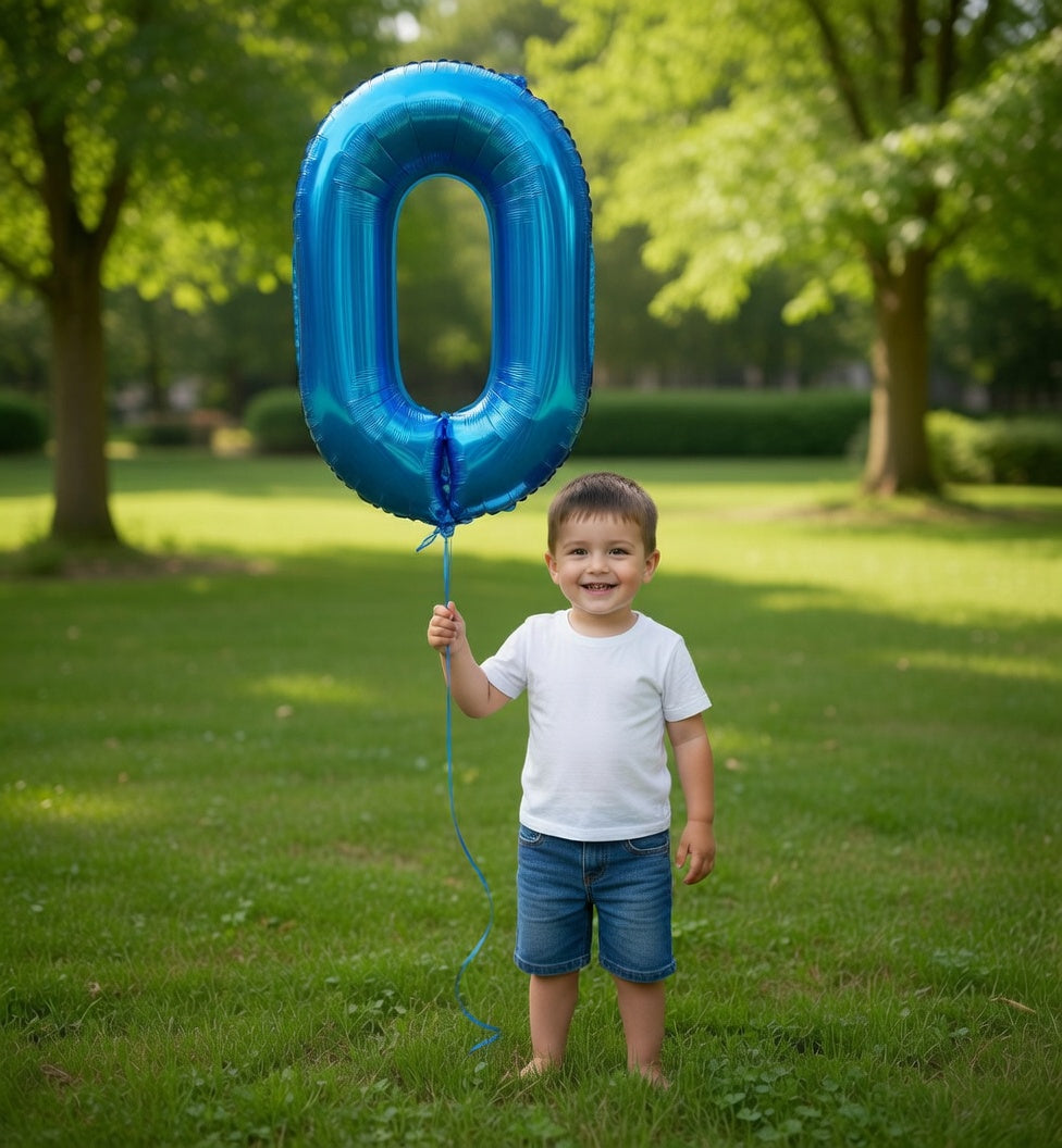 Navy Blue Number Balloon 40 Inch, 0 Number Balloons, 10 20 30 40 50 Numbers Balloon Birthday Decorations, Blue Party Supplies for Boy Men Vatoyum Balloons