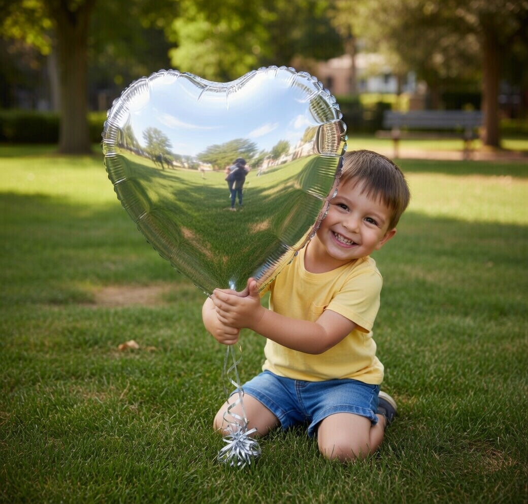 Silver Heart Balloons, 10PCS Valentines Balloons 18inch Love Foil Balloons for Helium Birthday Decorations for Valentines Day, Wedding, Birthday, Baby Shower Vatoyum Balloons
