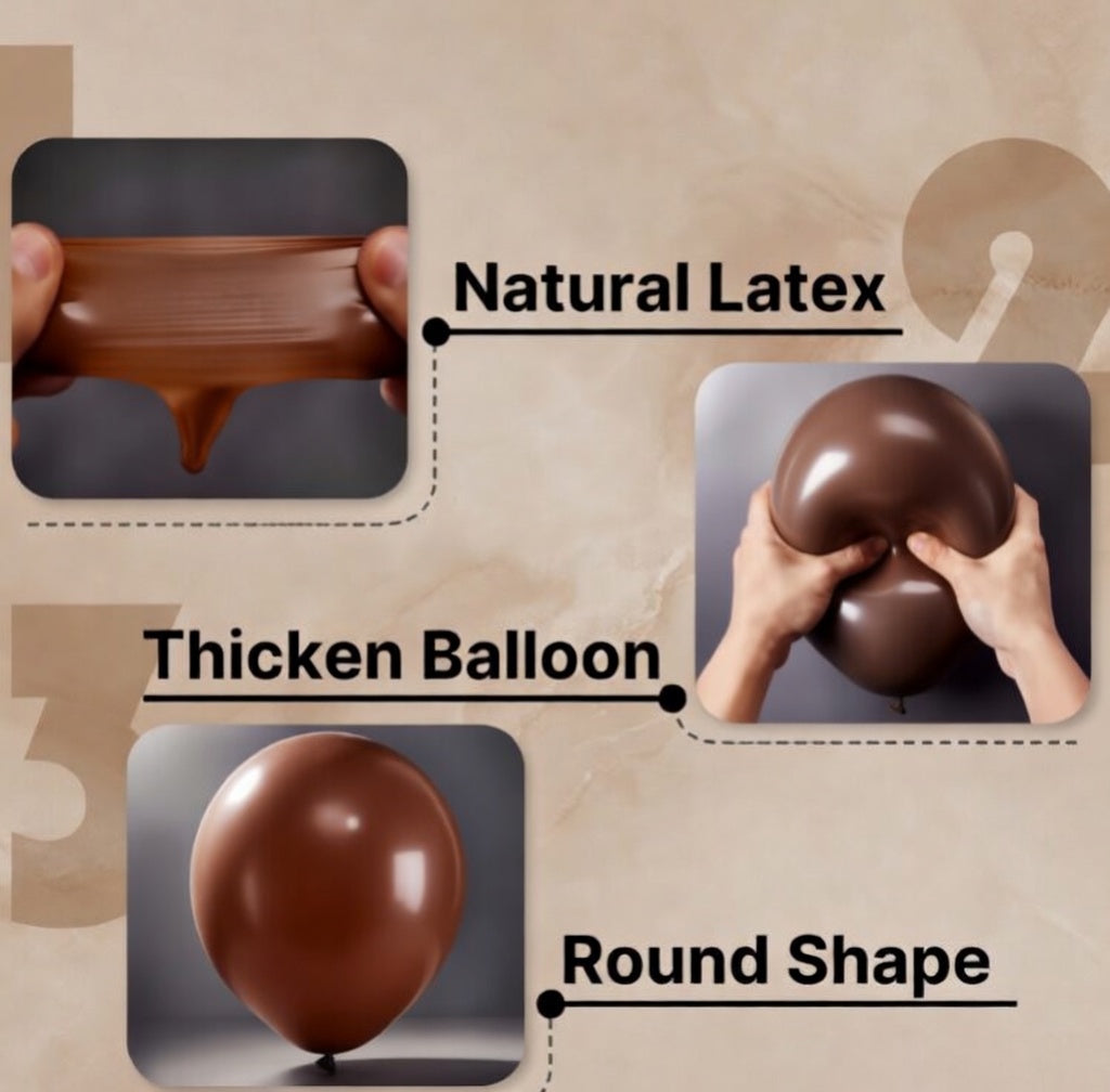 Brown Balloons 12 inch, Brown Latex Balloons 50pcs Party Balloons for Birthday Baby Shower Wedding Thanksgiving Anniversary Party Decorations Vatoyum Balloons