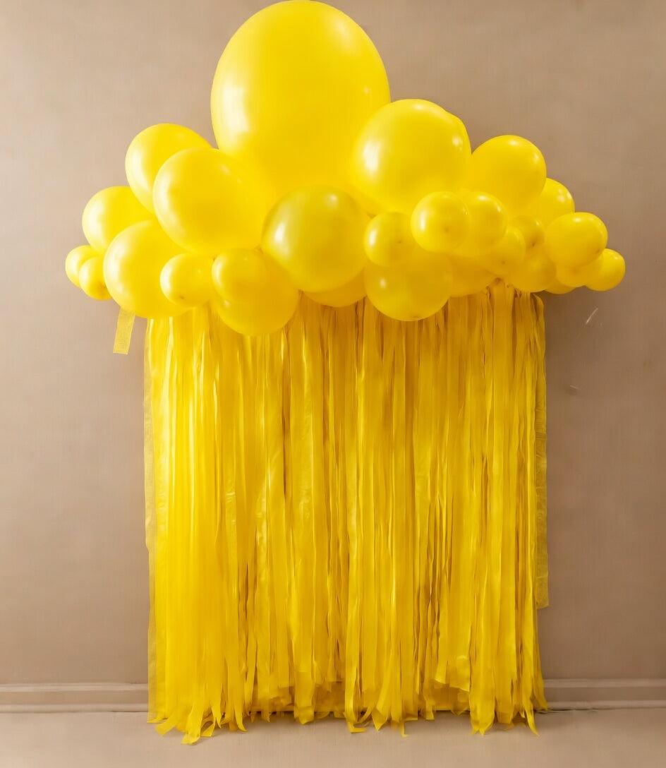 Yellow Crepe Paper Streamers 4 Rolls 328ft, Pack of Party Streamers for Party Decorations, Crepe Paper for Birthday, Baby Shower, Wedding Party Decorations (1.8 Inch x 82 Ft/Roll) Vatoyum Balloons