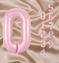 Pearlescent Pink Number 0 Balloon 40 Inch, 0 Balloon Number for 10th 20th 30th 40th 50th 60th Birthday Decorations, Pearlescent Pink Party Supplies Vatoyum Balloons