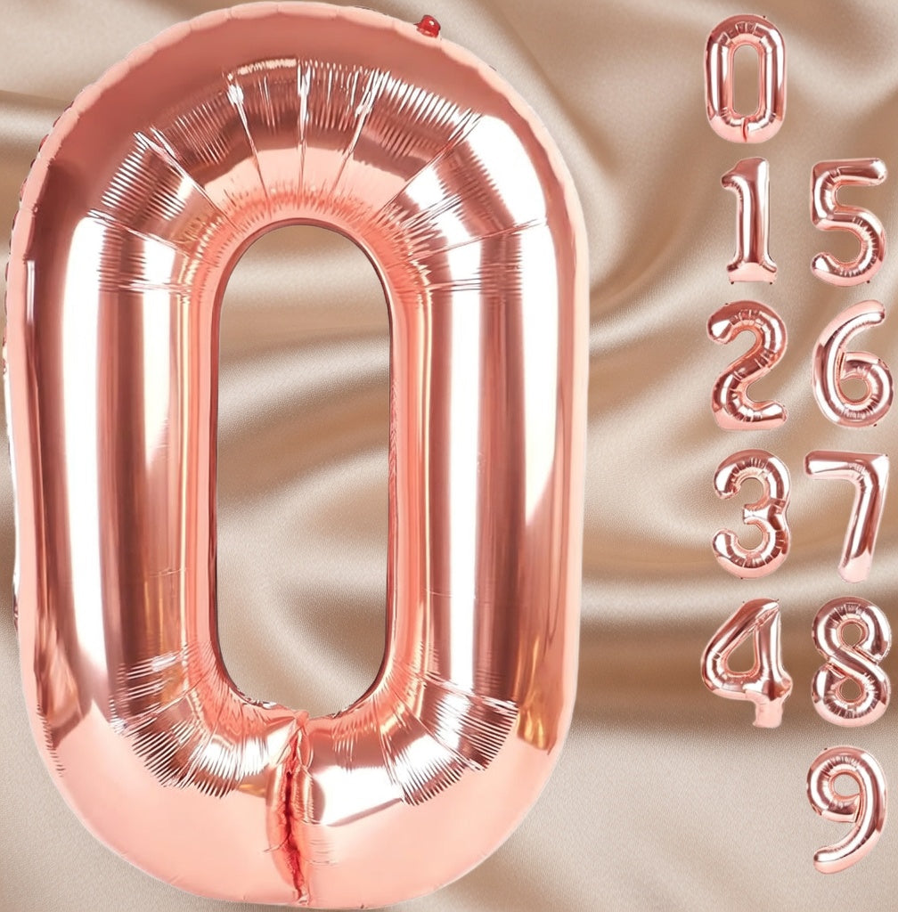 Rose Gold 9 Balloon, Number Balloons 40 Inch, 9th Giant Birthday Decorations for Boys Girls, 19th 29th Party Decorations Supplies, Number 9 Balloon Vatoyum Balloons