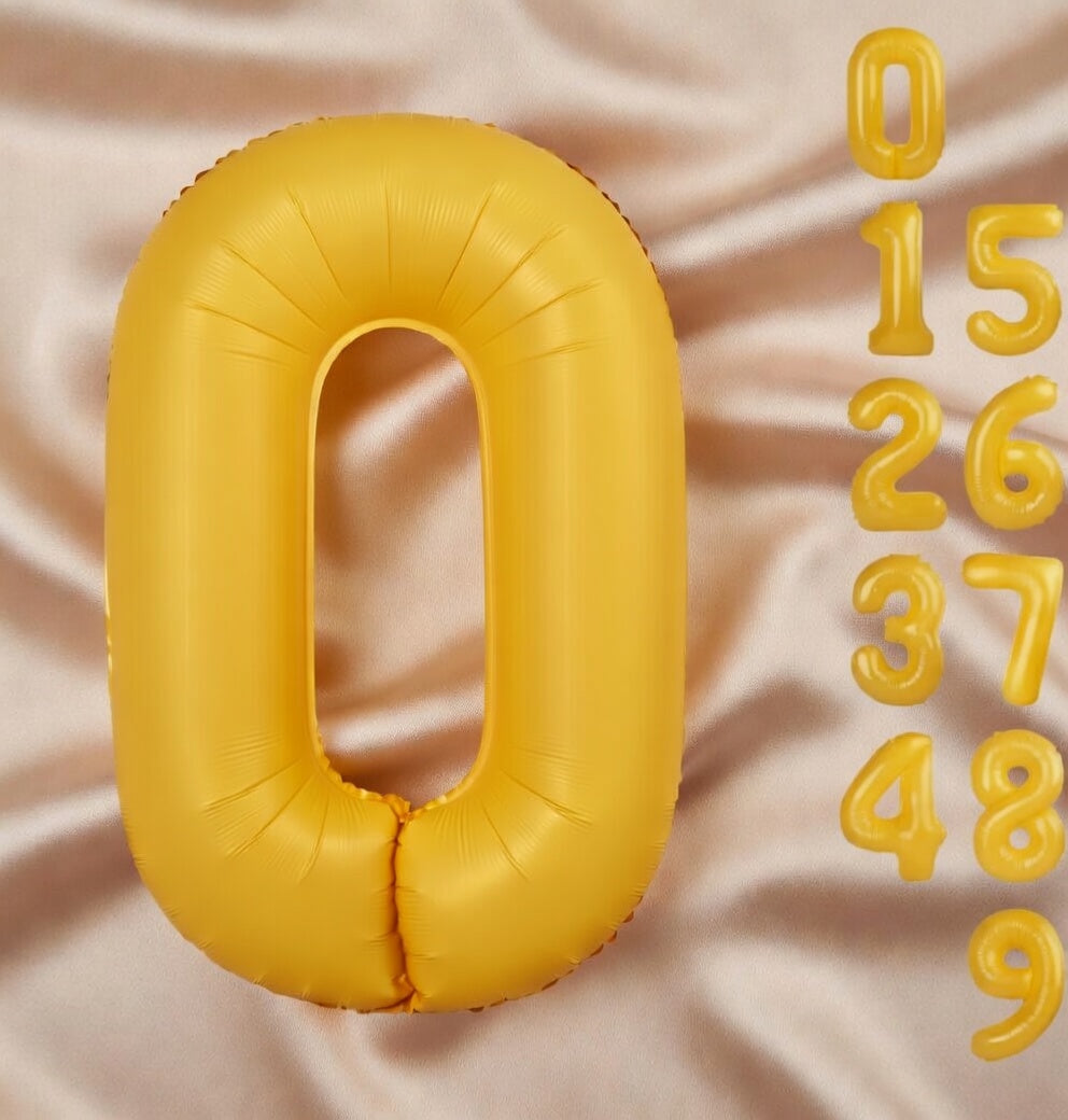 Yellow 7 Balloon, Number Balloons 40 Inch, 7th Birthday Decorations for Girls Kids, Party Decoration for Women, Number 7 Balloon Vatoyum Balloons