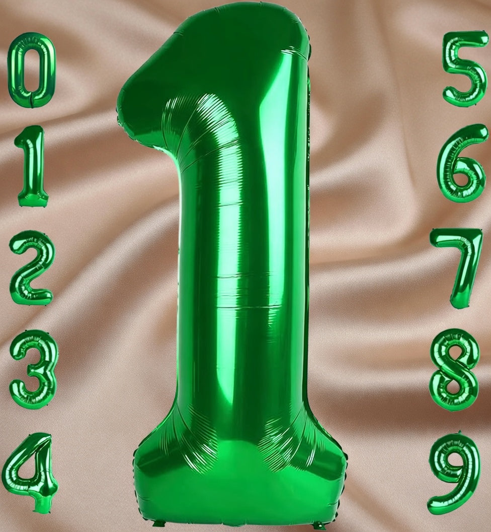 Green Number Balloon 40 Inch, 0 Number Balloons, 10 20 30 40 50 Numbers Balloon Birthday Decorations, Green Party Supplies for Women Men, St. Patrick's Day Games Theme Birthday Decorations Vatoyum Balloons
