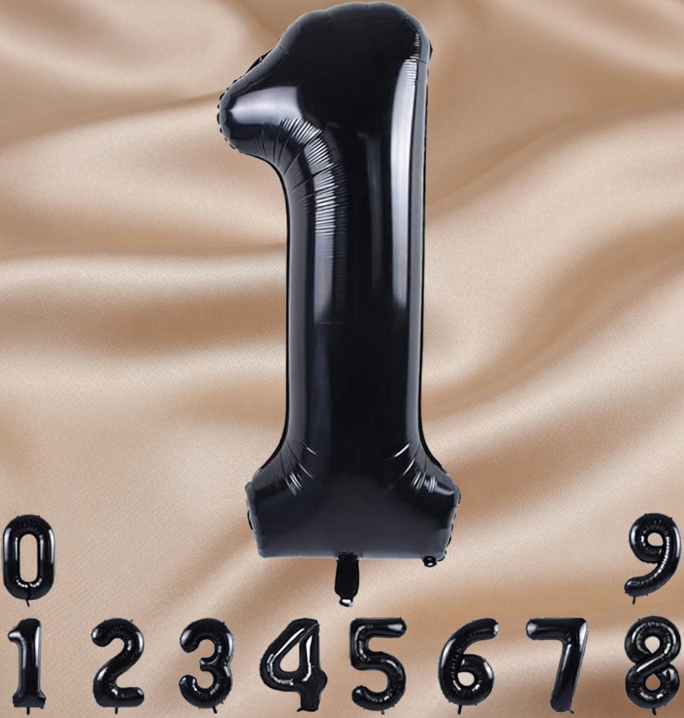 Black Number Balloon 40 Inch, 0 Number Balloons, 10 20 30 40 50 60 70 80 Numbers Balloon Birthday Decorations, Black Party Supplies for Women Men Vatoyum Balloons