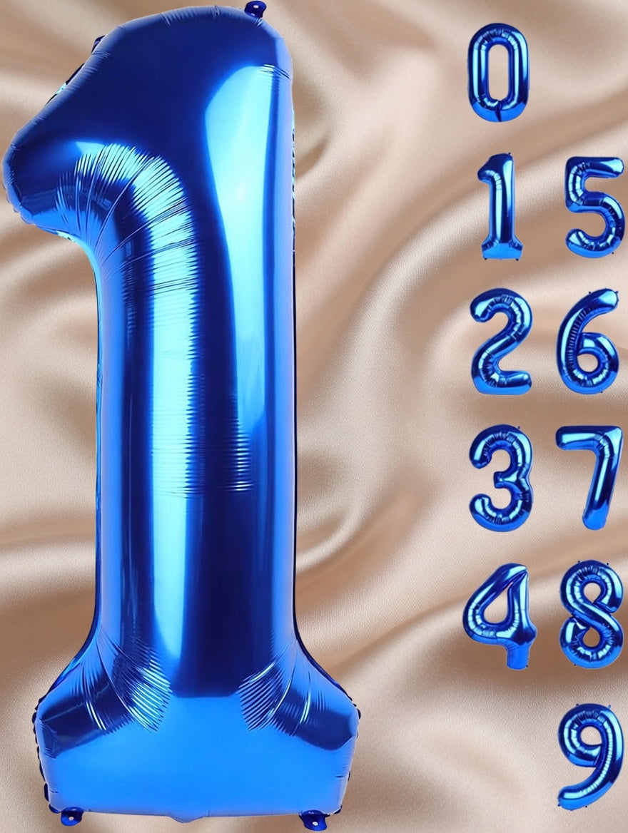 Navy Blue Number Balloon 40 Inch, 0 Number Balloons, 10 20 30 40 50 Numbers Balloon Birthday Decorations, Blue Party Supplies for Boy Men Vatoyum Balloons