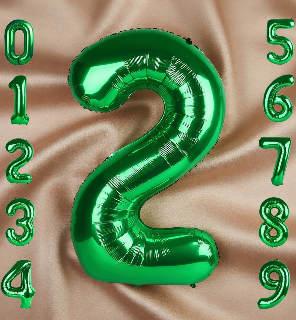 Green Number Balloon 40 Inch, 0 Number Balloons, 10 20 30 40 50 Numbers Balloon Birthday Decorations, Green Party Supplies for Women Men, St. Patrick's Day Games Theme Birthday Decorations Vatoyum Balloons