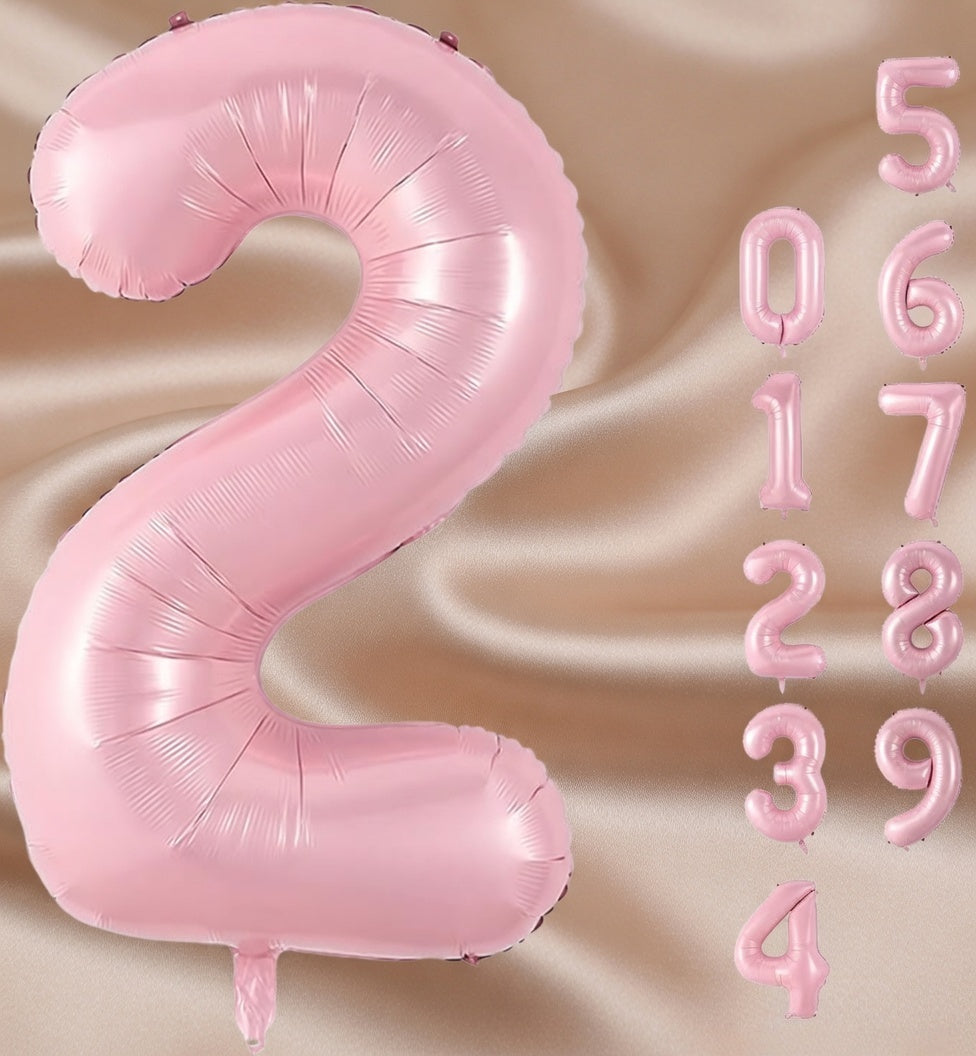 Pearlescent Pink Number 0 Balloon 40 Inch, 0 Balloon Number for 10th 20th 30th 40th 50th 60th Birthday Decorations, Pearlescent Pink Party Supplies Vatoyum Balloons