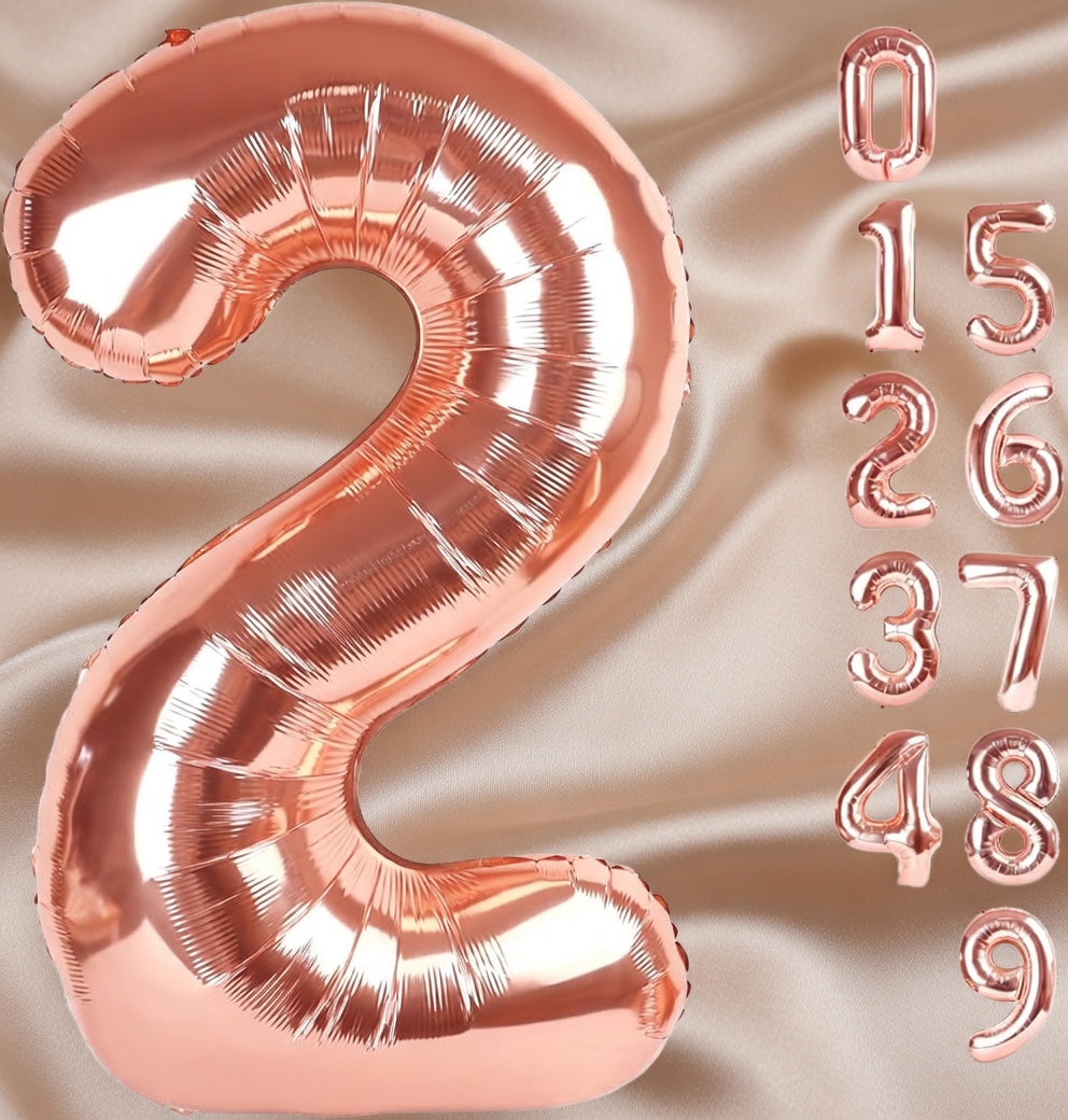 Rose Gold 9 Balloon, Number Balloons 40 Inch, 9th Giant Birthday Decorations for Boys Girls, 19th 29th Party Decorations Supplies, Number 9 Balloon Vatoyum Balloons