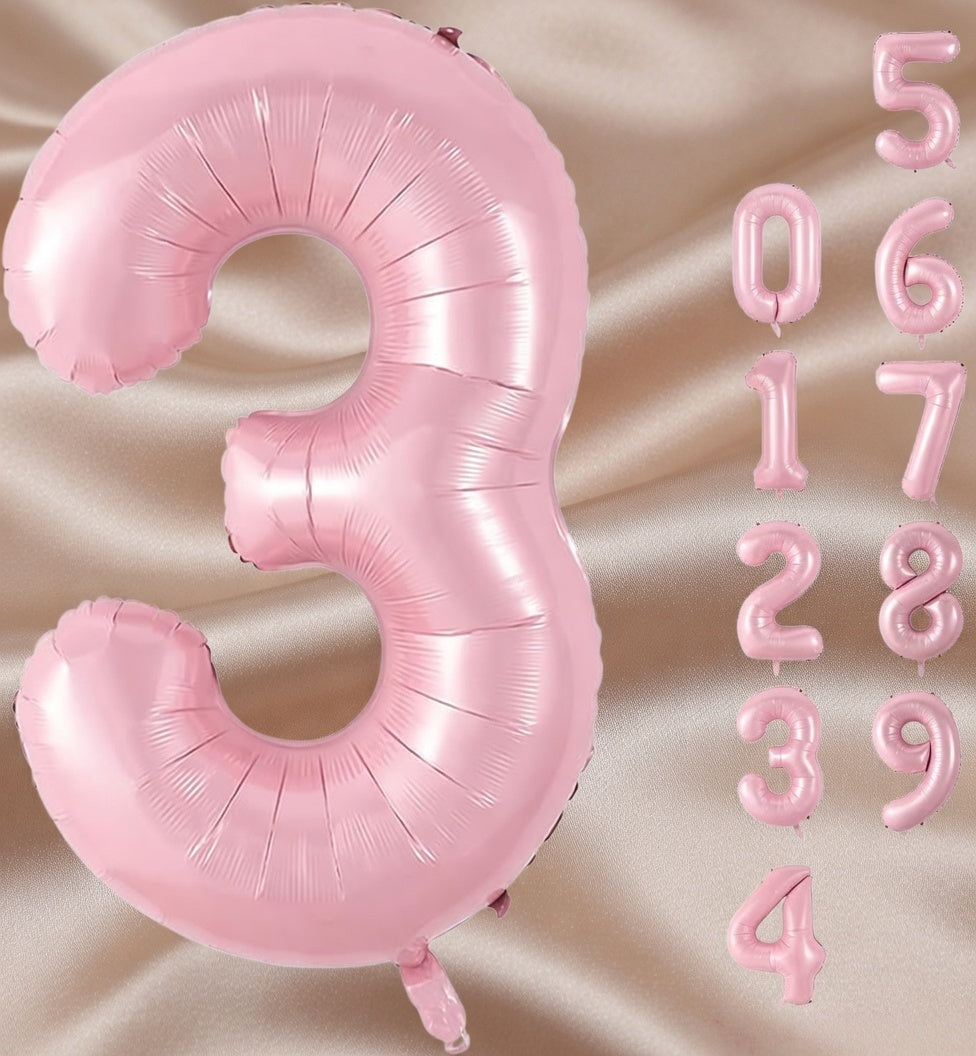 Pearlescent Pink Number 0 Balloon 40 Inch, 0 Balloon Number for 10th 20th 30th 40th 50th 60th Birthday Decorations, Pearlescent Pink Party Supplies Vatoyum Balloons