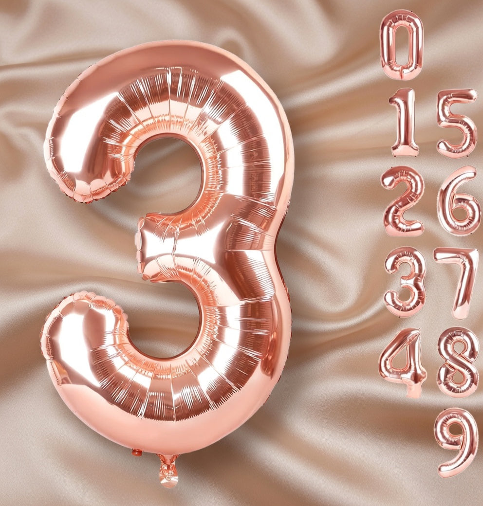 Rose Gold 9 Balloon, Number Balloons 40 Inch, 9th Giant Birthday Decorations for Boys Girls, 19th 29th Party Decorations Supplies, Number 9 Balloon Vatoyum Balloons