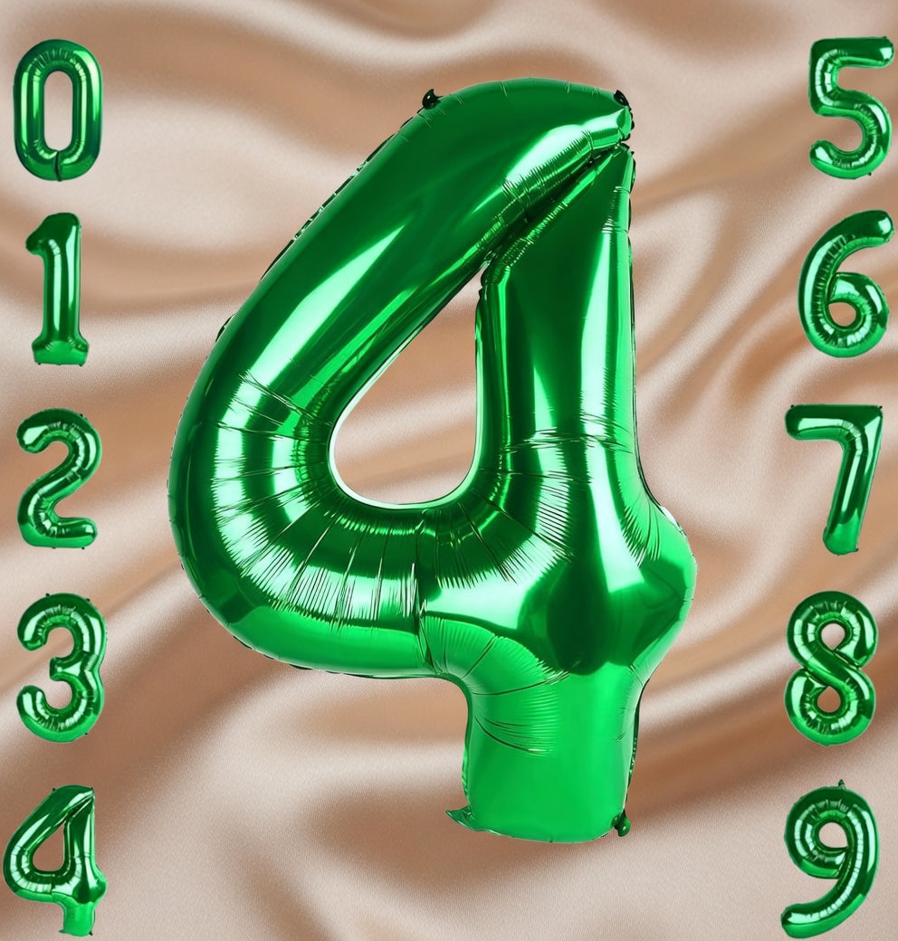 Green Number Balloon 40 Inch, 0 Number Balloons, 10 20 30 40 50 Numbers Balloon Birthday Decorations, Green Party Supplies for Women Men, St. Patrick's Day Games Theme Birthday Decorations Vatoyum Balloons