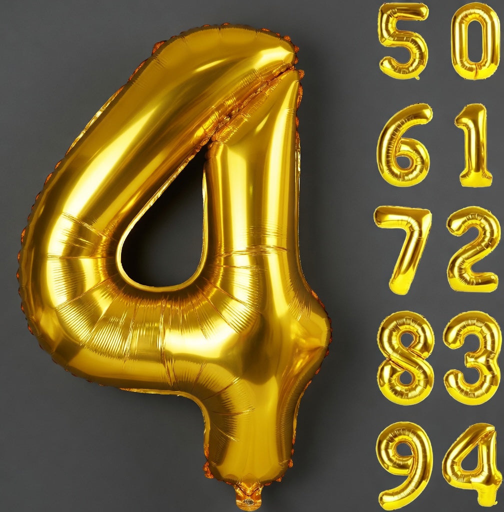 Gold Number 1 Balloon 40 Inch, 0 Balloon Number for 10th 20th 30th 40th 50th 60th Birthday Decorations, Gold Party Supplies Vatoyum Balloons