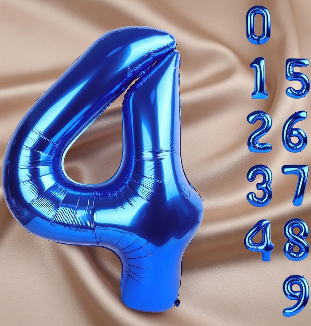 Navy Blue Number Balloon 40 Inch, 0 Number Balloons, 10 20 30 40 50 Numbers Balloon Birthday Decorations, Blue Party Supplies for Boy Men Vatoyum Balloons