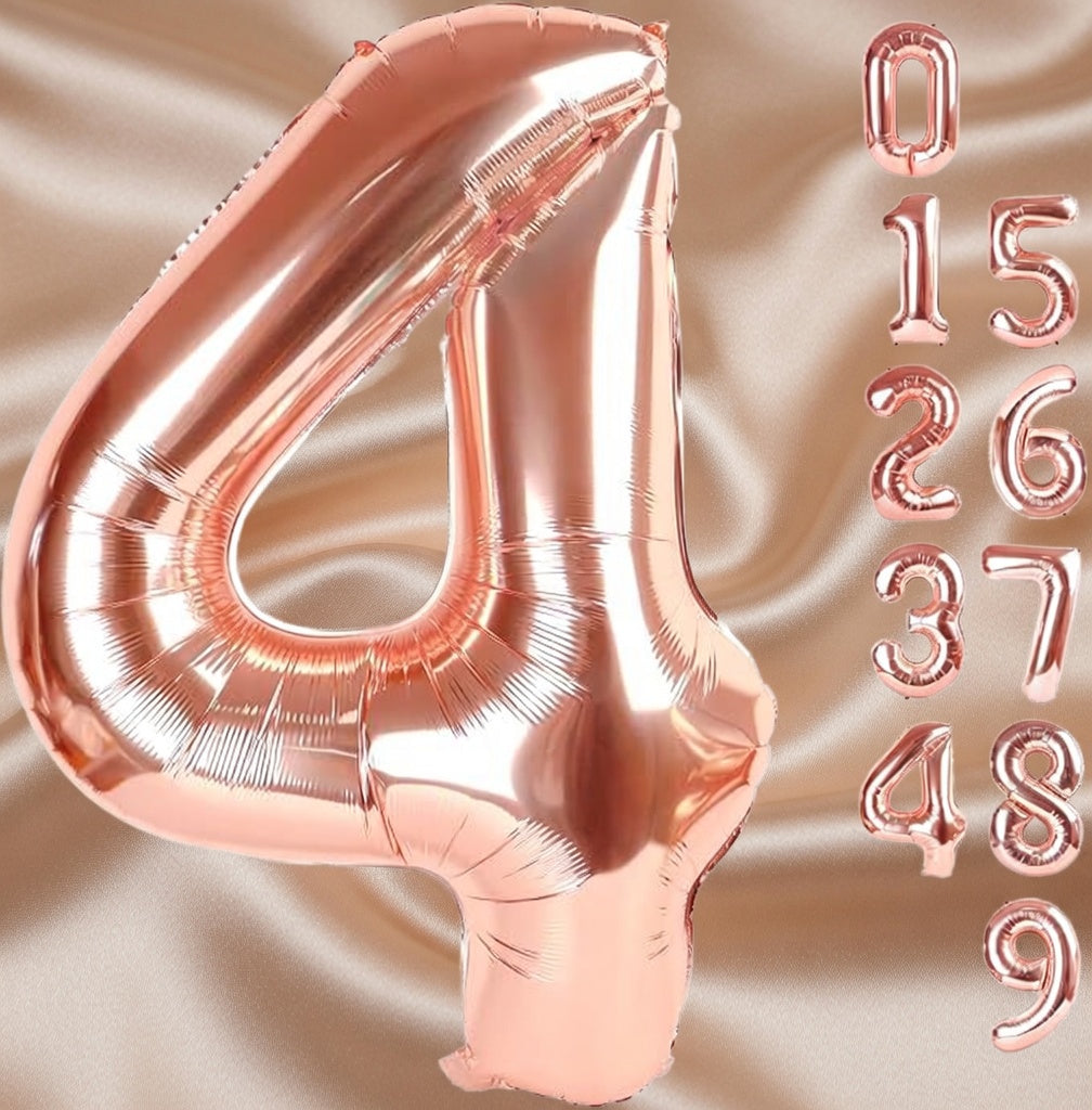 Rose Gold 9 Balloon, Number Balloons 40 Inch, 9th Giant Birthday Decorations for Boys Girls, 19th 29th Party Decorations Supplies, Number 9 Balloon Vatoyum Balloons