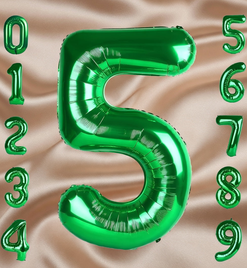 Green Number Balloon 40 Inch, 0 Number Balloons, 10 20 30 40 50 Numbers Balloon Birthday Decorations, Green Party Supplies for Women Men, St. Patrick's Day Games Theme Birthday Decorations Vatoyum Balloons