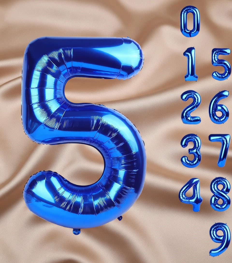 Navy Blue Number Balloon 40 Inch, 0 Number Balloons, 10 20 30 40 50 Numbers Balloon Birthday Decorations, Blue Party Supplies for Boy Men Vatoyum Balloons