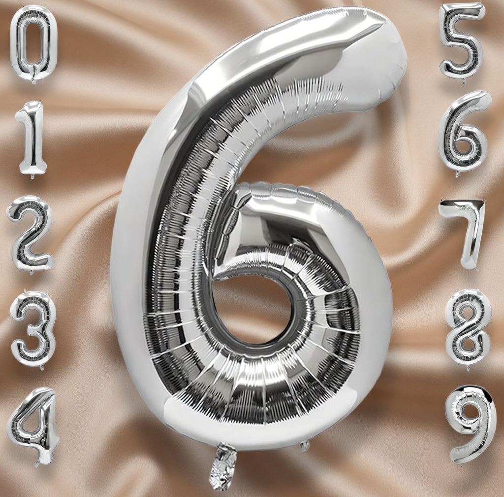 Silver Number 0 Balloon 40 Inch, 0 Balloon Number for 10th 20th 30th 40th 50th 60th Birthday Decorations, Silver Party Supplies Vatoyum Balloons