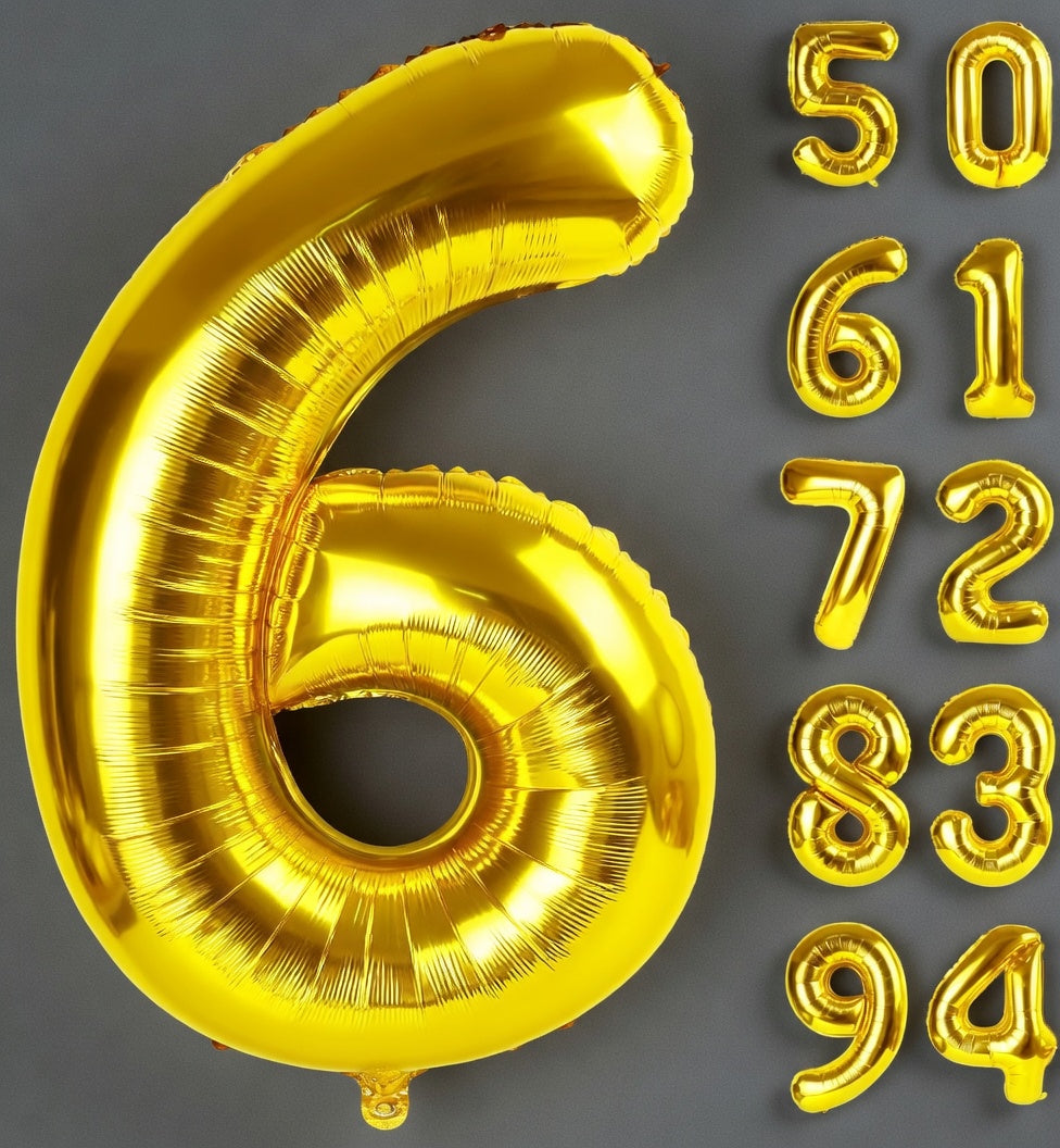 Gold Number 1 Balloon 40 Inch, 0 Balloon Number for 10th 20th 30th 40th 50th 60th Birthday Decorations, Gold Party Supplies Vatoyum Balloons