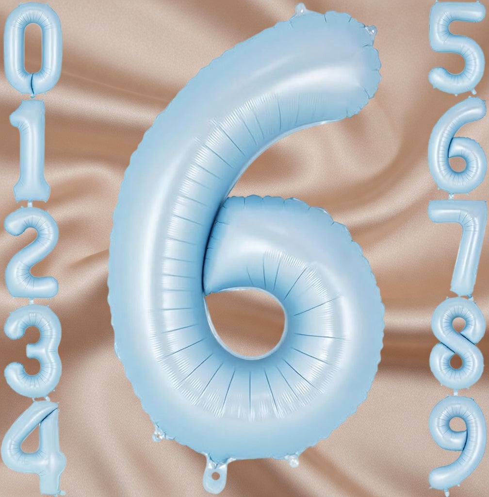 Light blue number 3 balloons, 40-inch large foil number balloons, giant number 3 foil balloons, suitable for 3rd birthdays, baby party decorations, anniversaries, and other occasions. Vatoyum Balloons