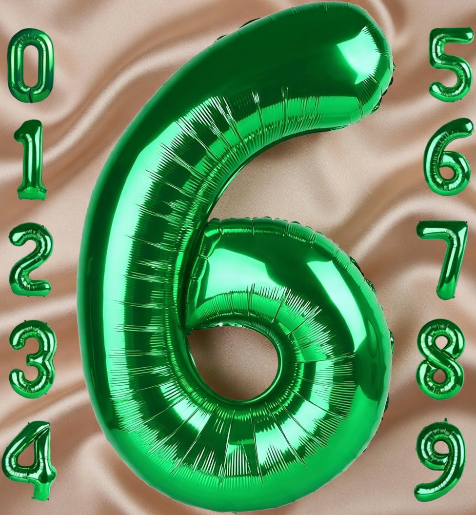 Green Number Balloon 40 Inch, 0 Number Balloons, 10 20 30 40 50 Numbers Balloon Birthday Decorations, Green Party Supplies for Women Men, St. Patrick's Day Games Theme Birthday Decorations Vatoyum Balloons