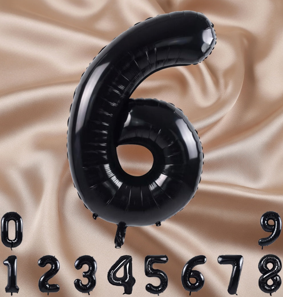 Black Number Balloon 40 Inch, 0 Number Balloons, 10 20 30 40 50 60 70 80 Numbers Balloon Birthday Decorations, Black Party Supplies for Women Men Vatoyum Balloons