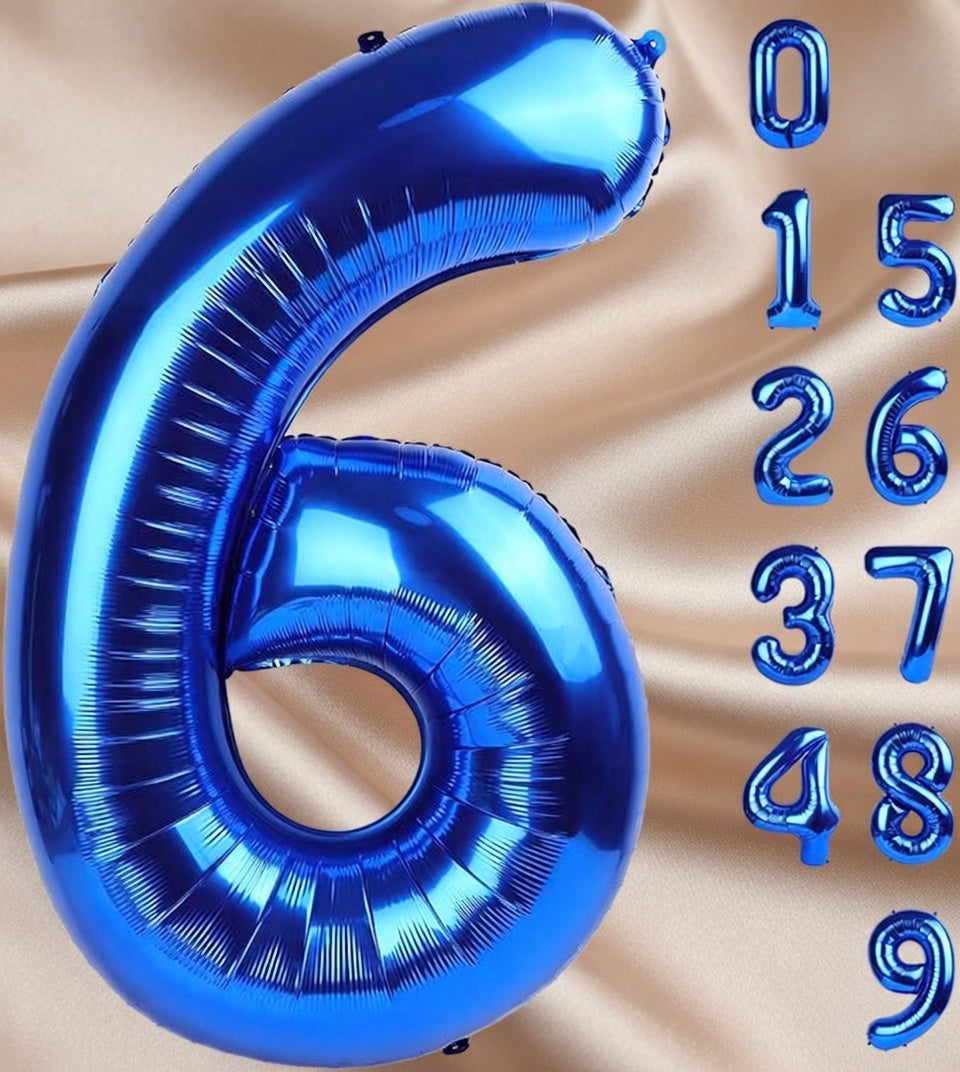 Navy Blue Number Balloon 40 Inch, 0 Number Balloons, 10 20 30 40 50 Numbers Balloon Birthday Decorations, Blue Party Supplies for Boy Men Vatoyum Balloons