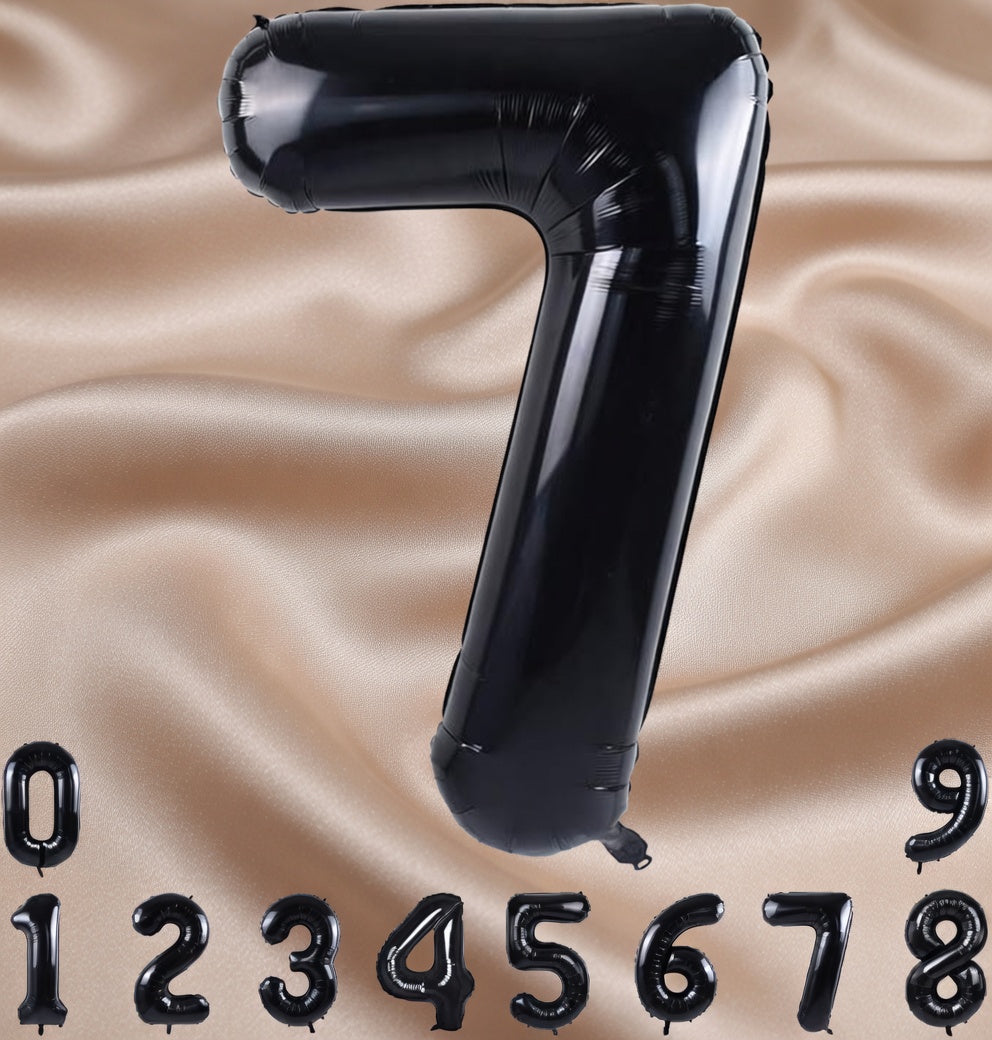 Black Number Balloon 40 Inch, 0 Number Balloons, 10 20 30 40 50 60 70 80 Numbers Balloon Birthday Decorations, Black Party Supplies for Women Men Vatoyum Balloons