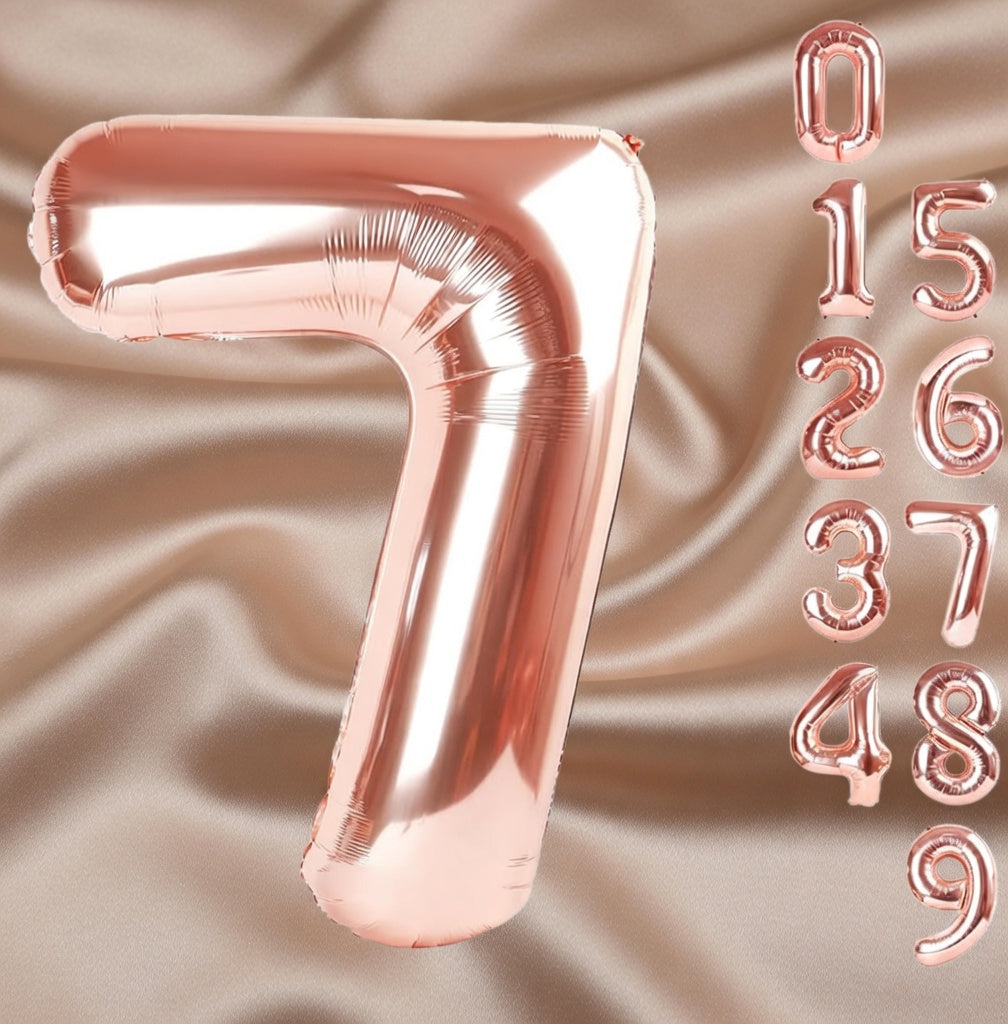 Rose Gold 9 Balloon, Number Balloons 40 Inch, 9th Giant Birthday Decorations for Boys Girls, 19th 29th Party Decorations Supplies, Number 9 Balloon Vatoyum Balloons