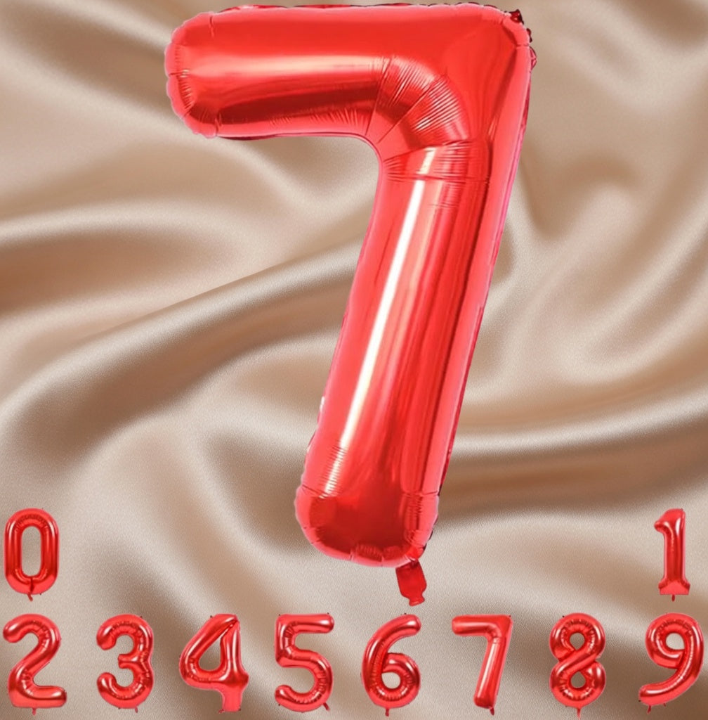 Red Number Balloon 40 Inch, 0 Number Balloons, 10 20 30 40 50 Numbers Balloon Birthday Decorations for Red Party Supplies Vatoyum Balloons