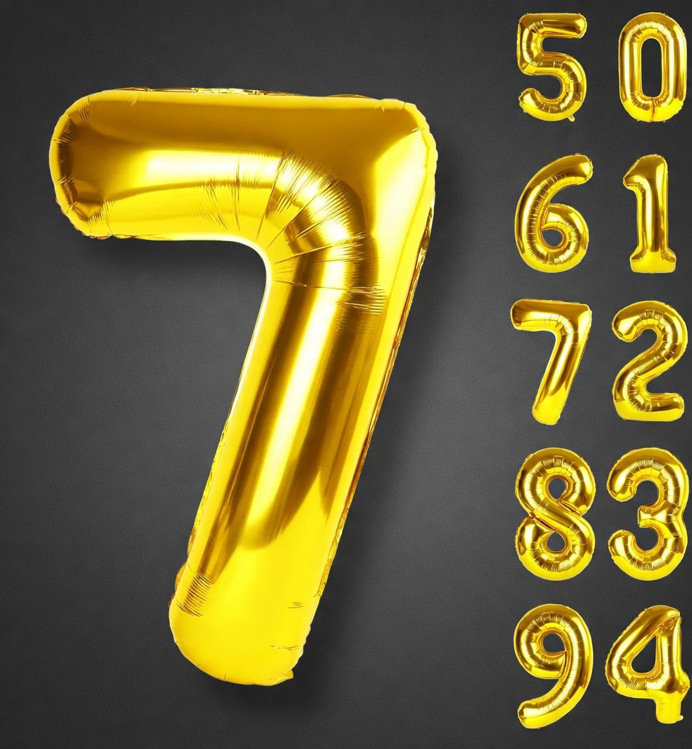 Gold Number 1 Balloon 40 Inch, 0 Balloon Number for 10th 20th 30th 40th 50th 60th Birthday Decorations, Gold Party Supplies Vatoyum Balloons