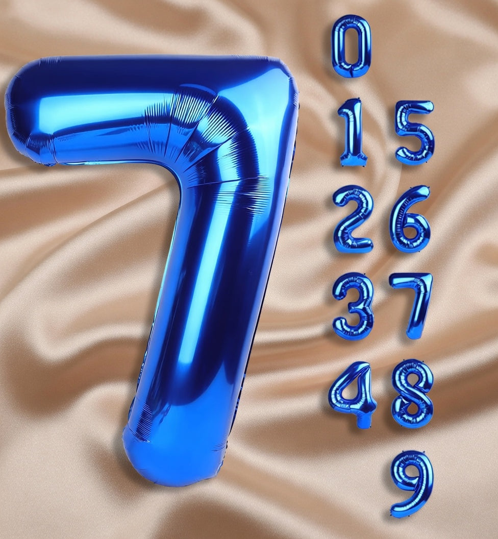 Navy Blue Number Balloon 40 Inch, 0 Number Balloons, 10 20 30 40 50 Numbers Balloon Birthday Decorations, Blue Party Supplies for Boy Men Vatoyum Balloons