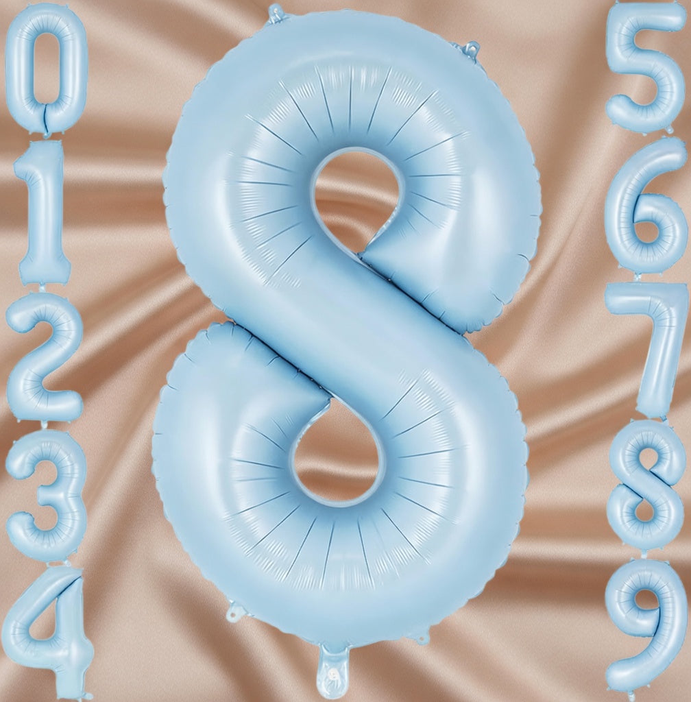 Light blue number 3 balloons, 40-inch large foil number balloons, giant number 3 foil balloons, suitable for 3rd birthdays, baby party decorations, anniversaries, and other occasions. Vatoyum Balloons