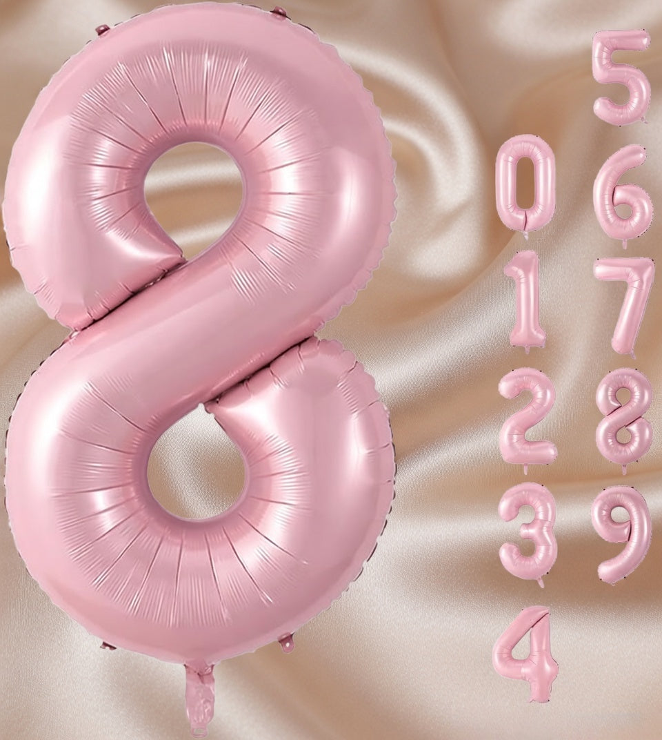 Pearlescent Pink Number 0 Balloon 40 Inch, 0 Balloon Number for 10th 20th 30th 40th 50th 60th Birthday Decorations, Pearlescent Pink Party Supplies Vatoyum Balloons